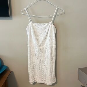 White spaghetti strap dress